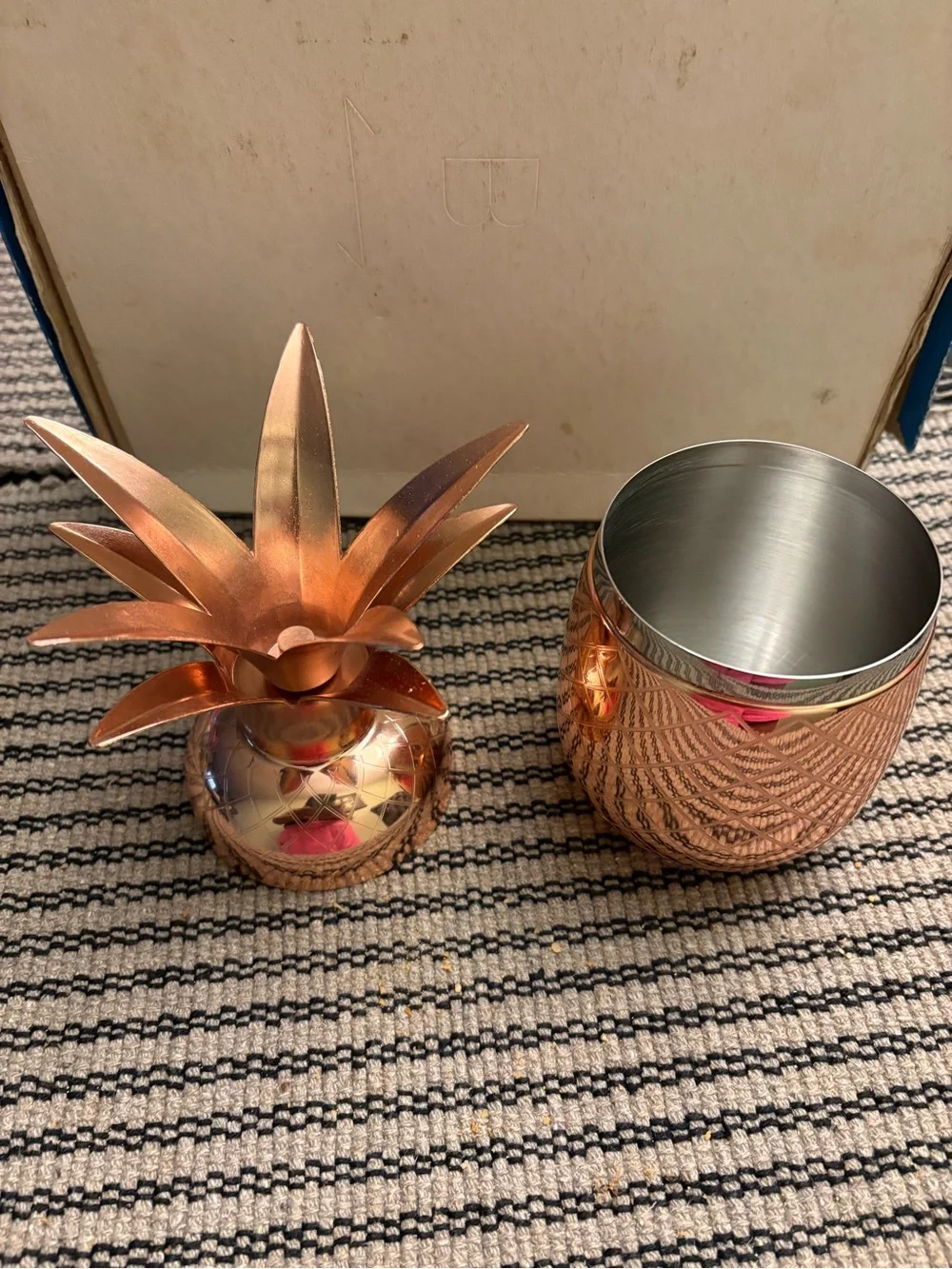Rose Gold Pineapple shaker Decorative Home Accent